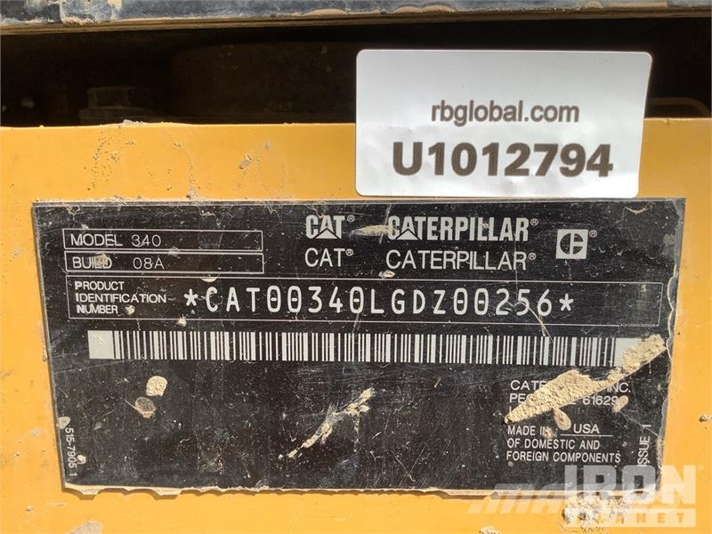 CAT 340 Tracked Excavator Kāpurķēžu ekskavatori