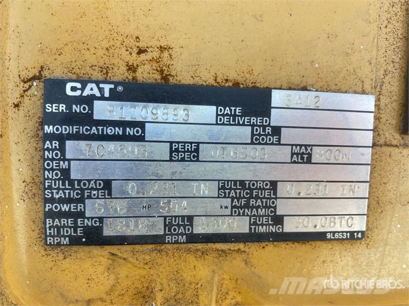 CAT 3412 455 kW Skid-Mounted Generator Set Diesel Generators