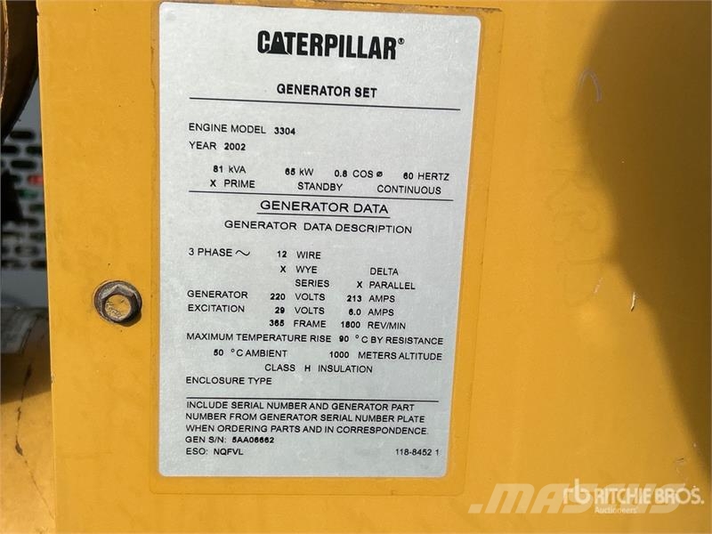CAT 81 kVA Skid-Mounted Generator Set Diesel Generators