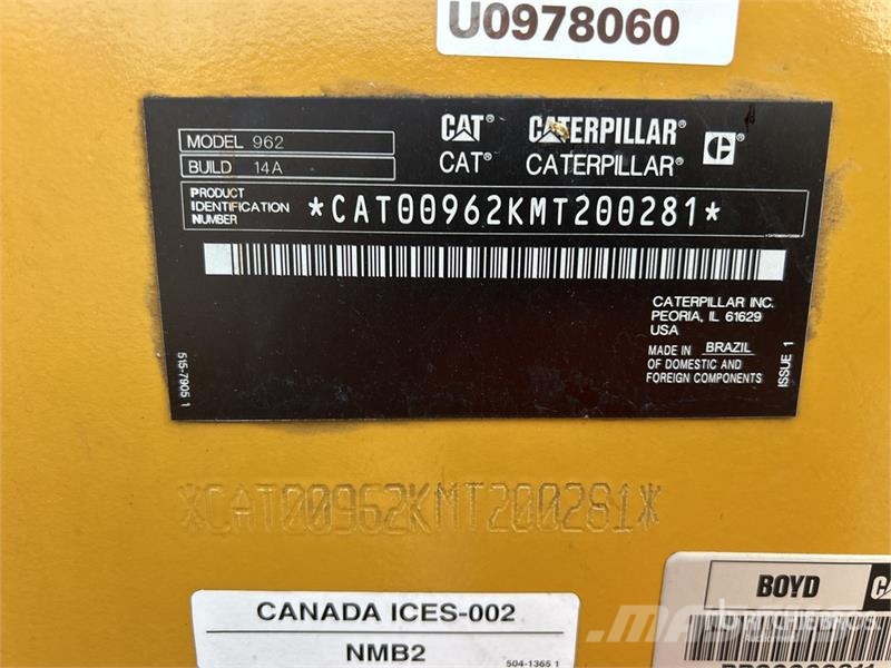 CAT 962 Wheel Loader Kolesové nakladače