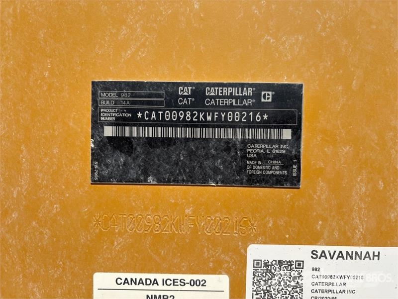 CAT 982 Wheel Loader Kolové nakladače