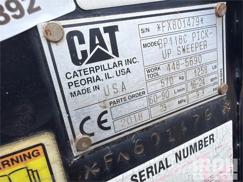 CAT BP118C 72 in Skid Steer Sweeper Metle