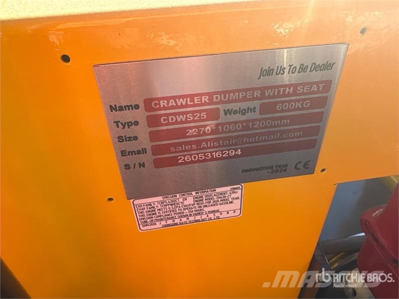 CD25,CDW25 Mini Crawler Dumper (Unused) Mini dumpere