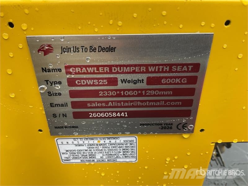CD25,CDW25 Mini Crawler Dumper (Unused) Minitractor de teren
