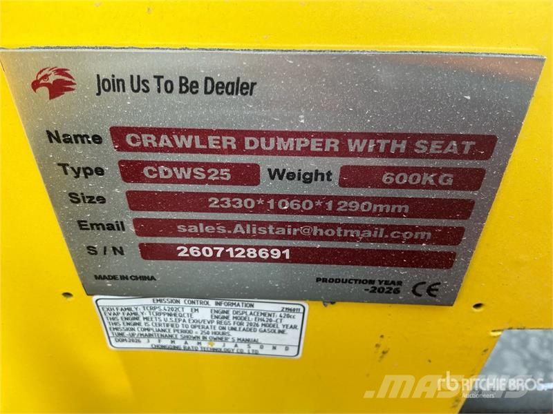 CD25,CDW25 Mini Crawler Dumper (Unused) Dumpers de obras