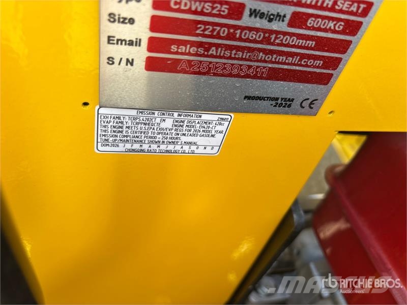 CD25,CDW25 Mini Crawler Dumper (Unused) Vehículos compactos de volteo
