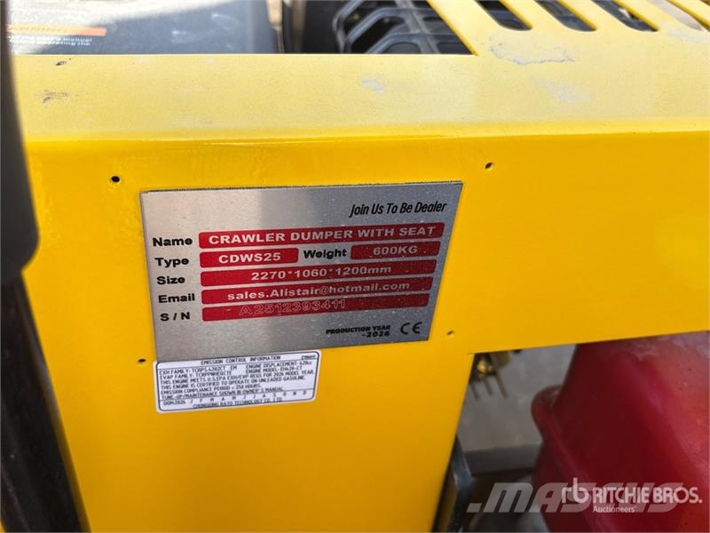 CD25,CDW25 Mini Crawler Dumper (Unused) Vehículos compactos de volteo