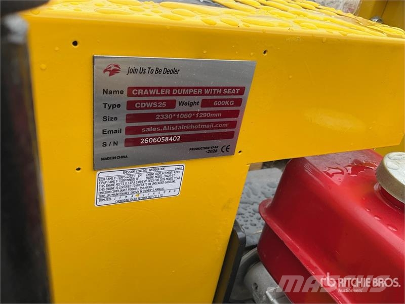 CD25,CDW25 Mini Crawler Dumper (Unused) Minitractor de teren