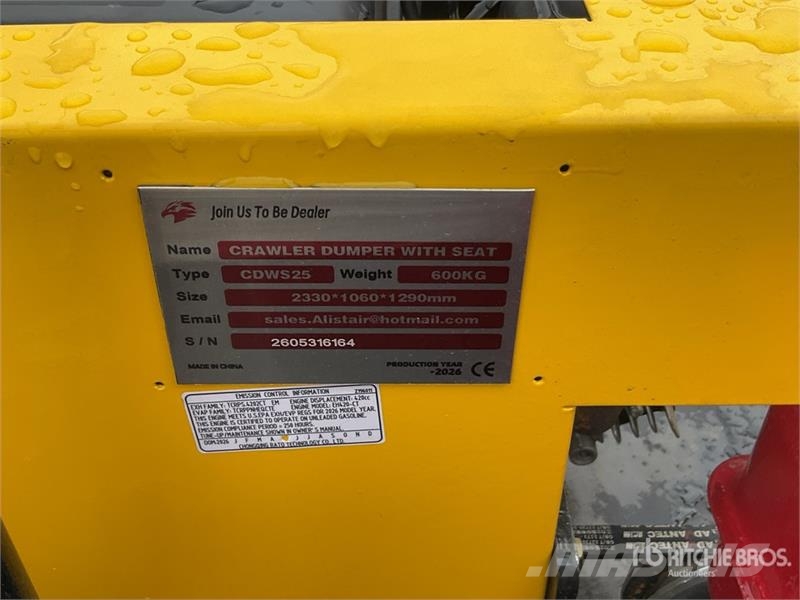CD25,CDW25 Mini Crawler Dumper (Unused) Minitractor de teren