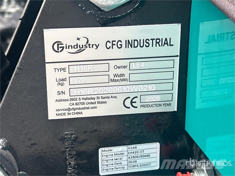 CFG H16R Mini Excavator (Unused) حفارات صغيرة أقل من 7 طن (حفارات صغيرة)
