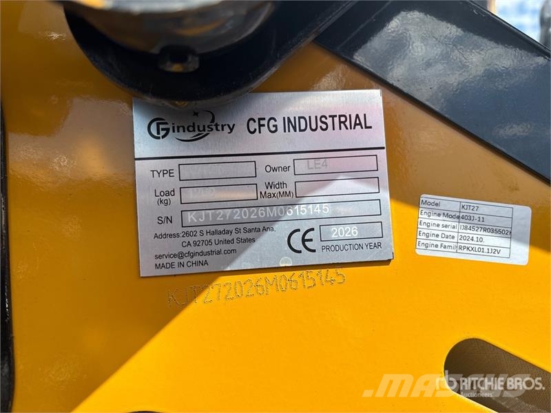 CFG KJT27 Mini Compact Track Loader (Unused) Carregadoras de direcção deslizante