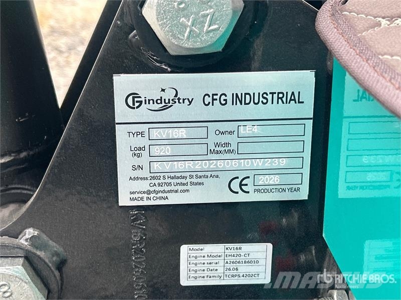 CFG KV16R Mini Excavator (Unused) حفارات صغيرة أقل من 7 طن (حفارات صغيرة)