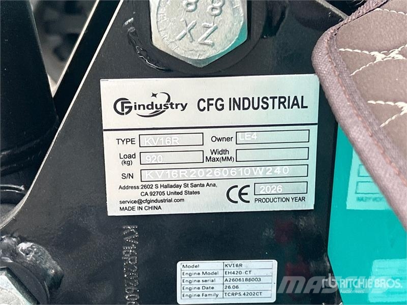 CFG KV16R Mini Excavator (Unused) حفارات صغيرة أقل من 7 طن (حفارات صغيرة)