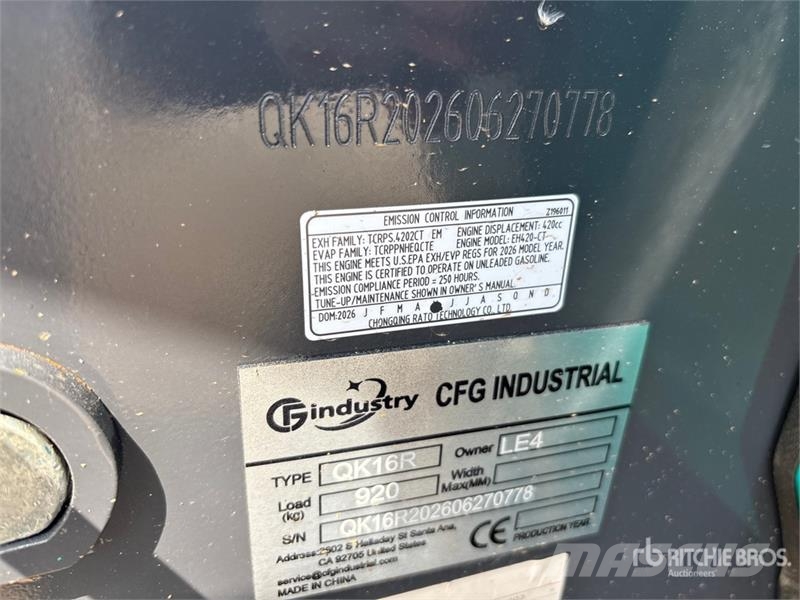 CFG QK16R Mini Excavator (Unused) Mini kotrók < 7t