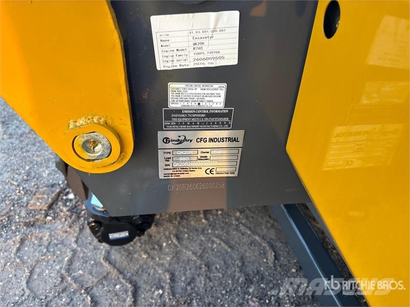 CFG QK20R Mini Excavator (Unused) Miniescavadeiras < 7t (Mini escavadeiras)