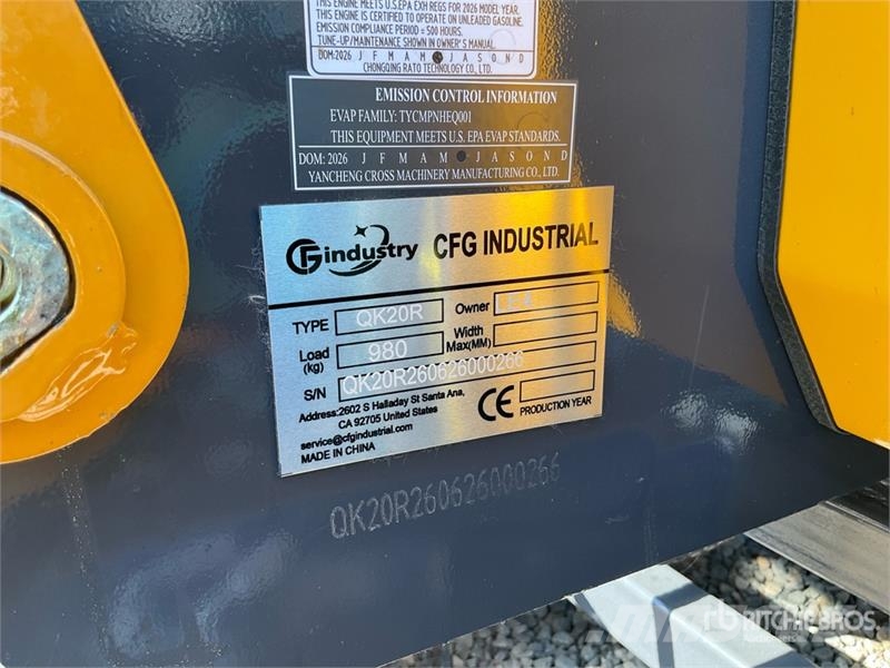 CFG QK20R Mini Excavator (Unused) Mini rýpadla < 7t