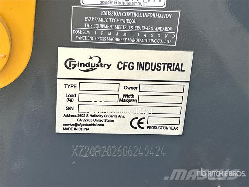 CFG XZ20R Mini Excavator (Unused) Mini excavators < 7t (Mini diggers)