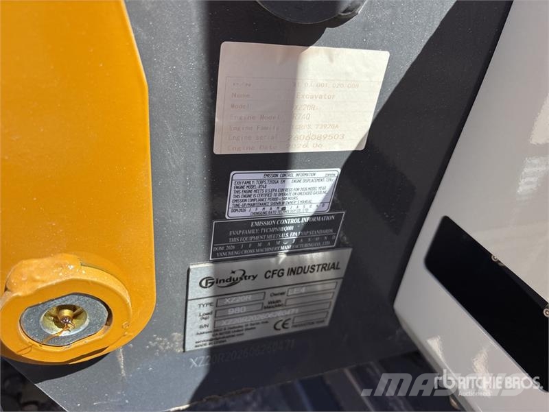 CFG XZ20R Mini Excavator (Unused) Minigraafmachines < 7t