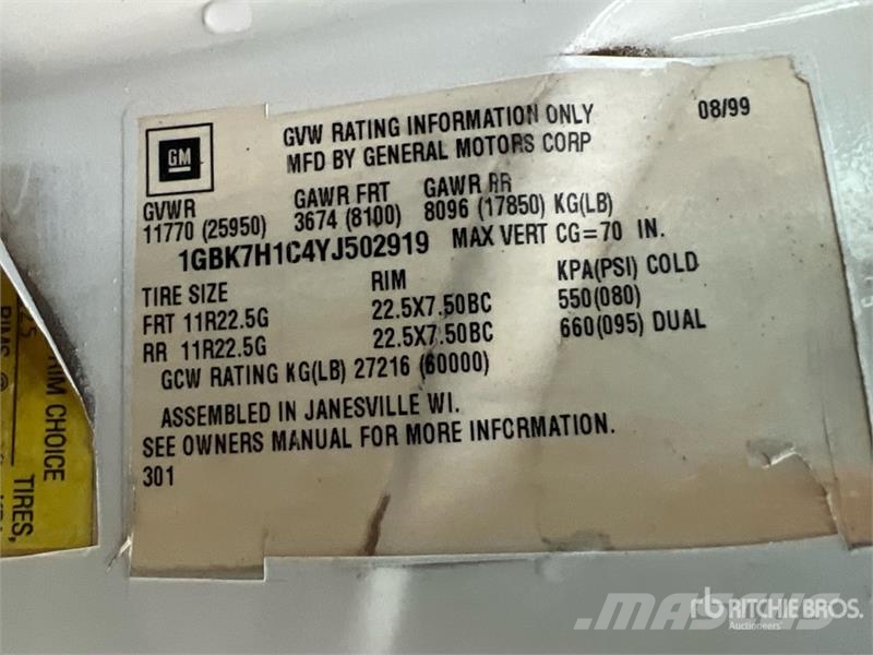 Chevrolet C6500 4x2 Lube Truck Tankbiler