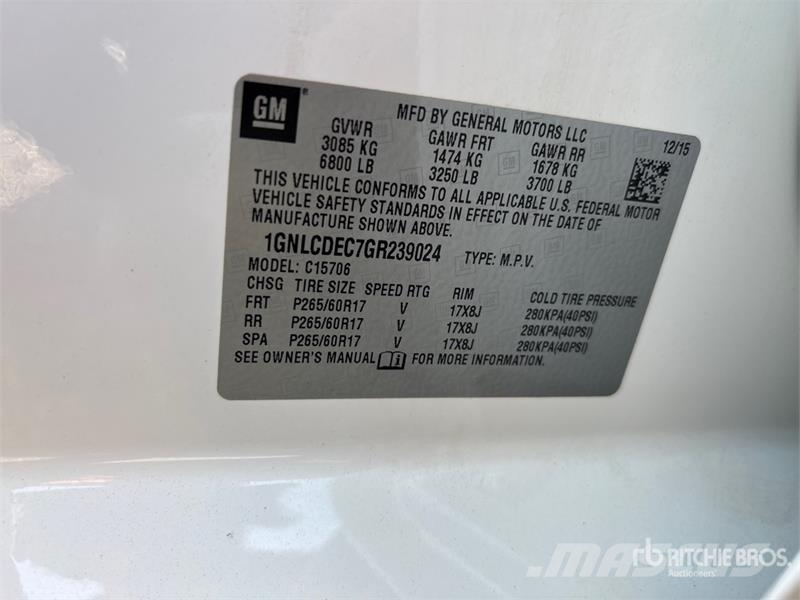 Chevrolet Tahoe 2WD SUV Personbiler