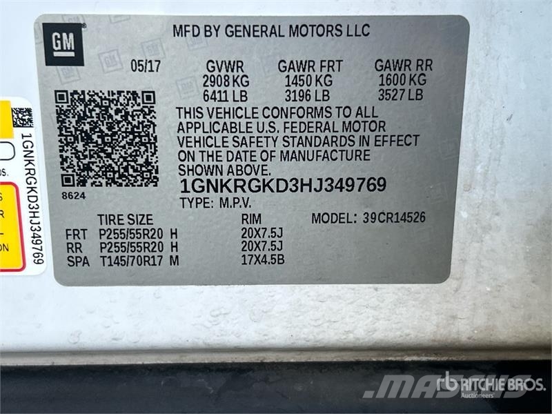Chevrolet Traverse SUV Lengvieji automobiliai