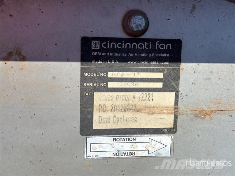 Cincinnati Fan RBE - 17 Fan Other components