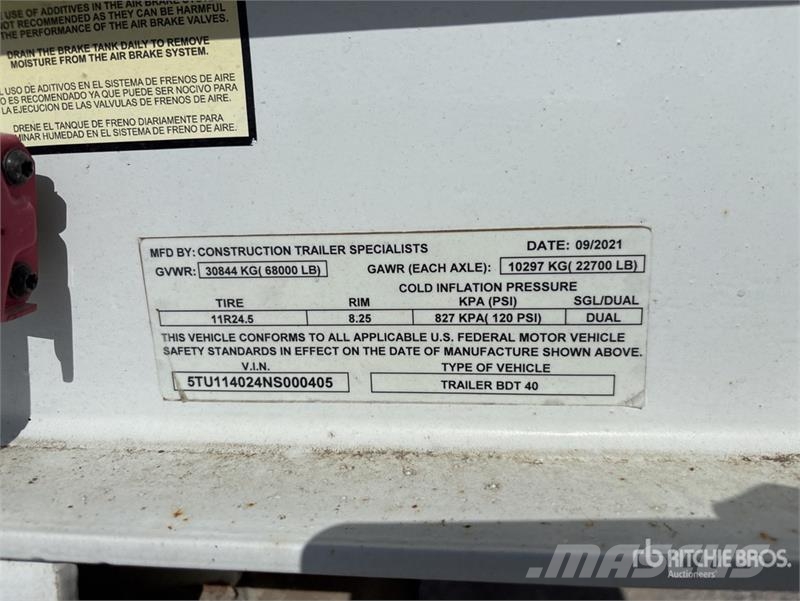 Construction Trailer Specialist 40 ft T/A Belly Du Самоскиди