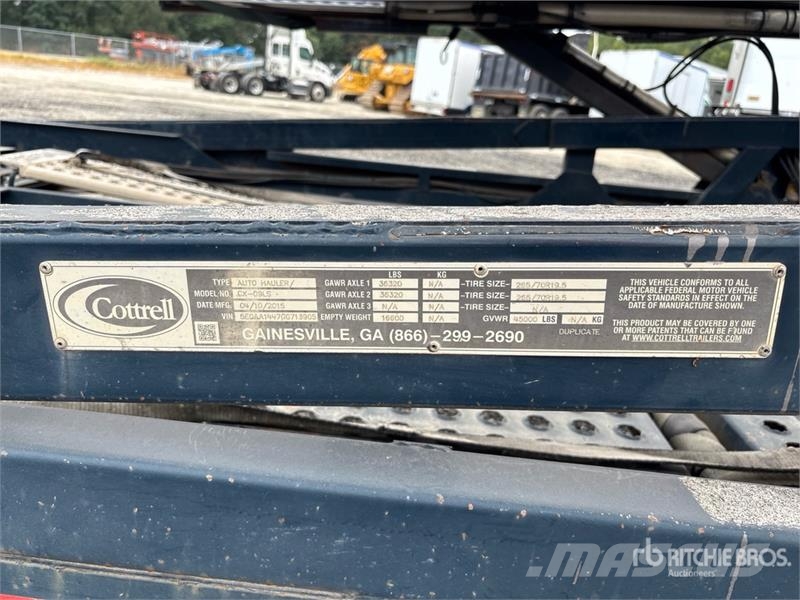 Cottrell CX-09LS T/A Open Car Carrier Trailer Biltransporter Semi