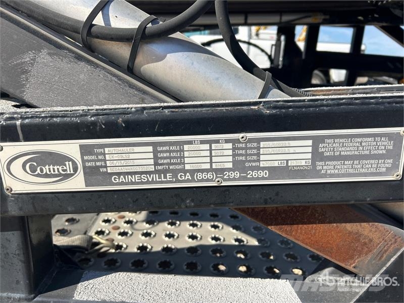 Cottrell CX-09LS2 T/A 6 Car Open Car Carrier Trailer نصف مقطورات مركبات النقل