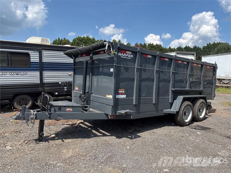 Covered Wagon D-7X16X4x16 Dump Utility Trailer 티퍼 트레일러