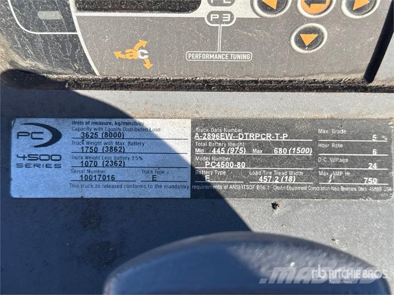 Crown PC4500-80 8000 lb Pallet Jack 手动码垛机