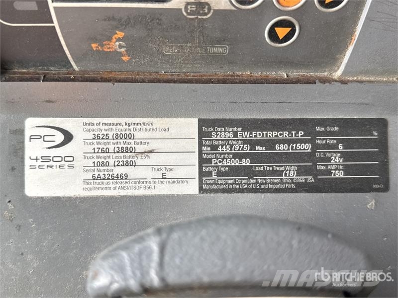 Crown PC4500-80 8000 lb Electric Pallet Jack 手拉式油壓拖板車