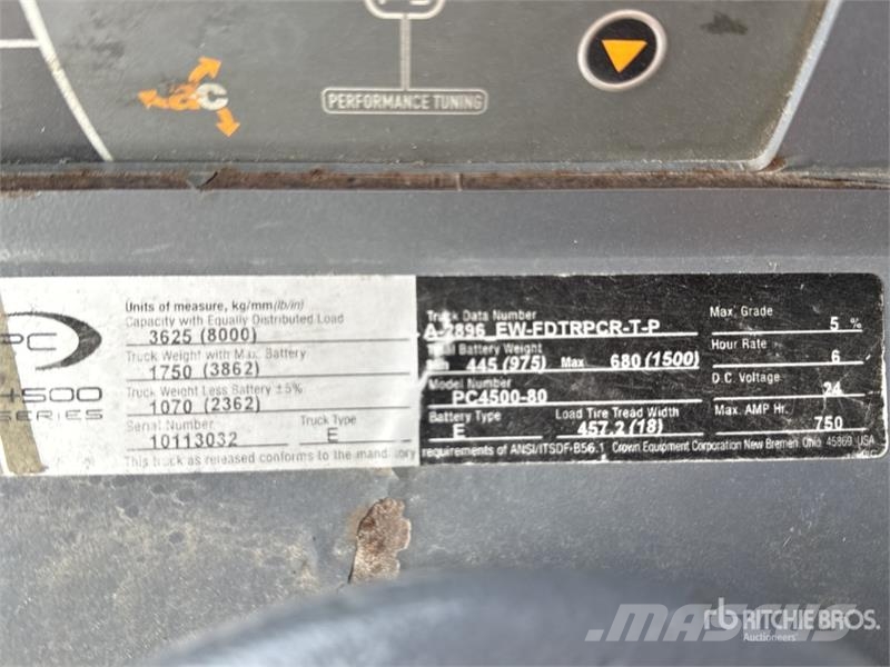 Crown PC4500-80 8000 lb Electric Pallet Jack 手拉式油壓拖板車