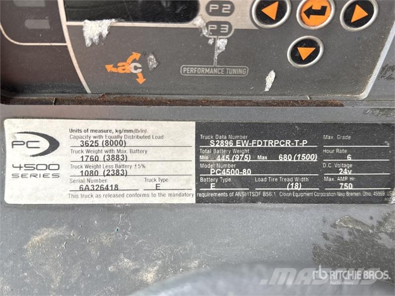 Crown PC4500-80 Pallet Jack Transpaletas Manuales