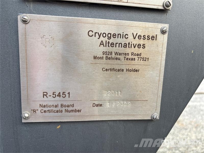 Cryogenic Vessel Alternatives Princess 7075 gal T/ Equipamentos de processamento