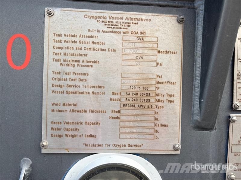 Cryogenic Vessel Alternatives Princess 7075 gal T/ Equipamentos de processamento