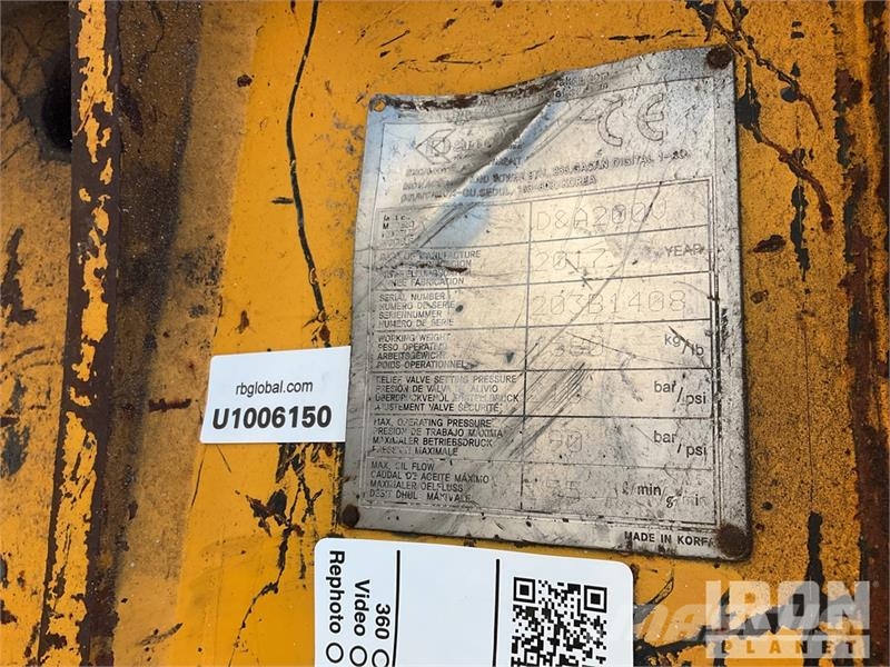  Danda D&A 200V 26 in Hydraulic Breaker Гидромолоты
