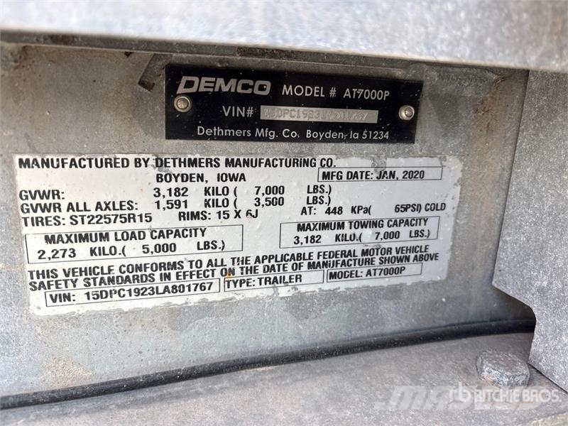 Demco AT7000P T/A 1 Car Open Car Carrier Trailer Autotransportauflieger
