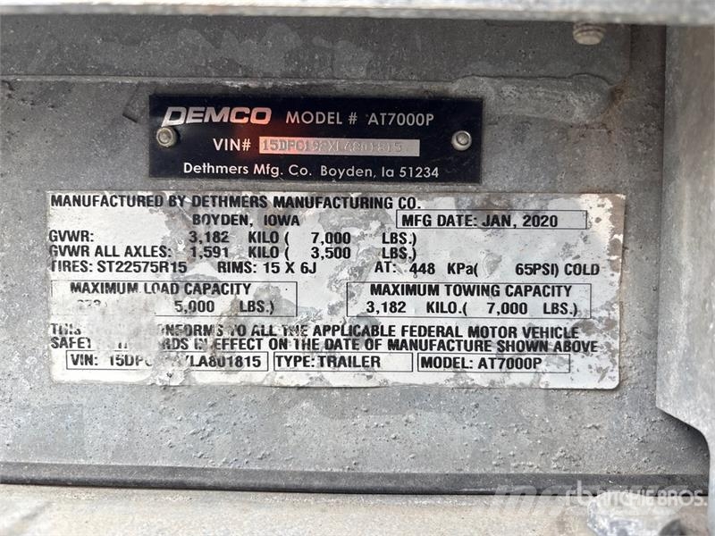 Demco AT7000P T/A 1 Car Open Car Carrier Trailer Autotreileri