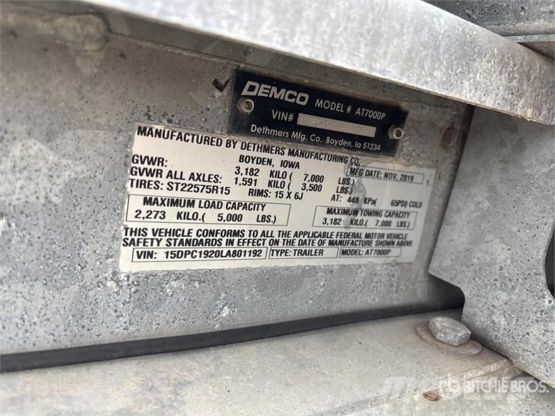 Demco AT7000P T/A 1 Car Open Car Carrier Trailer Autotreileri