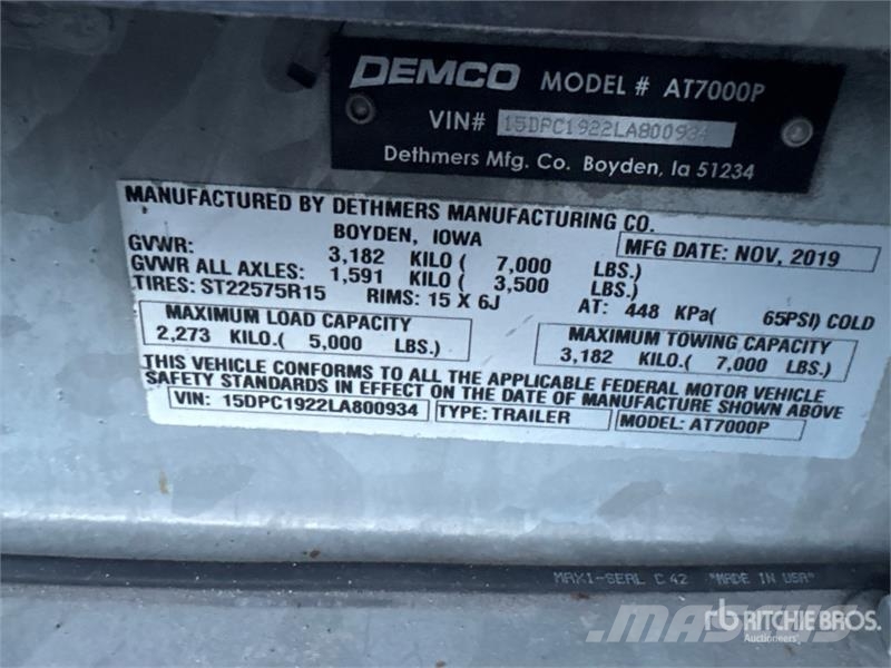 Demco Car Carrier Trailer Biltransporter Semi