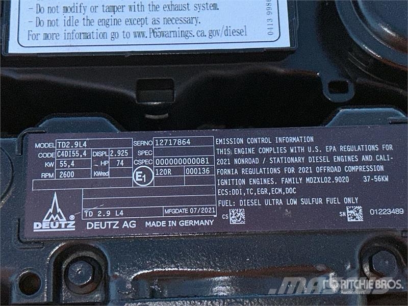 Deutz TD 2.9 L4 Engine エンジン