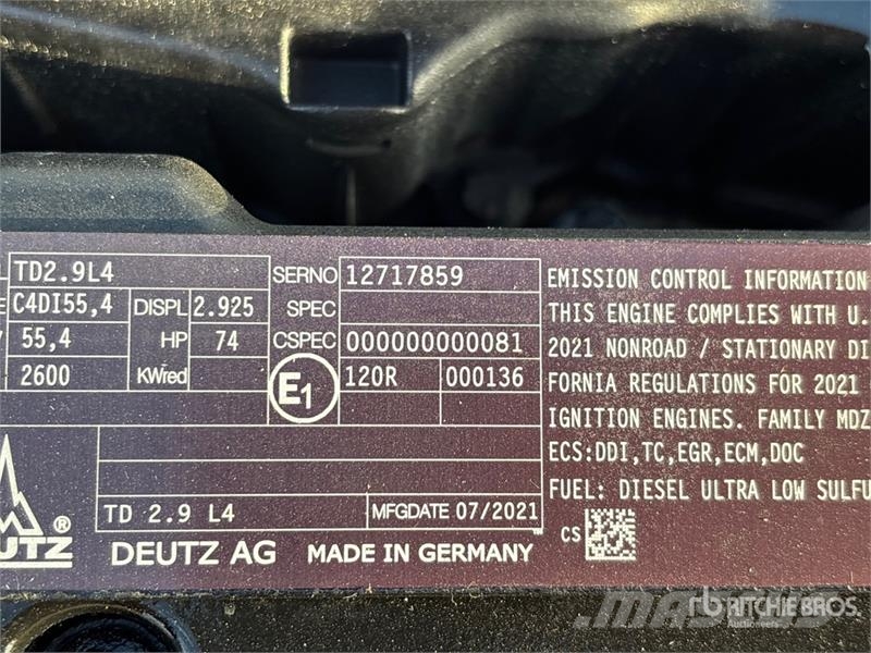 Deutz TD2.9L4 Engine Kargo motori