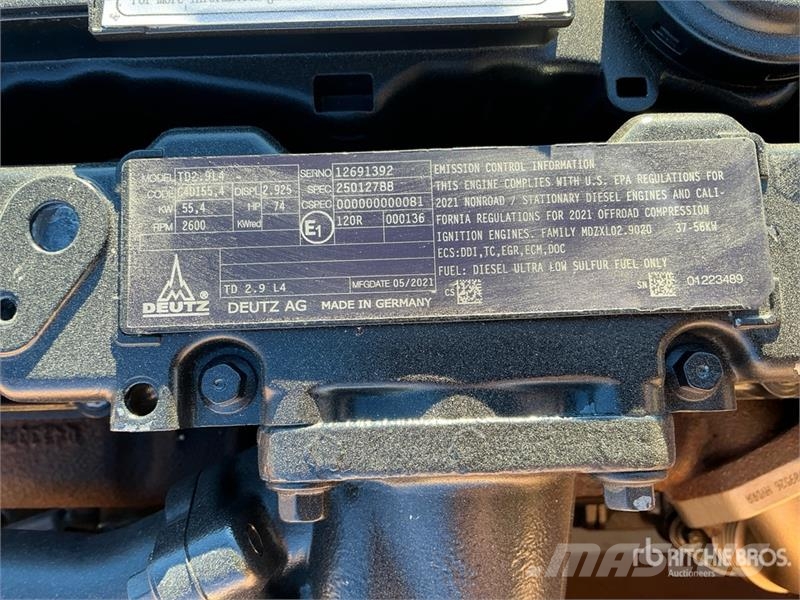 Deutz TD2.9L4 Engine Двигатели
