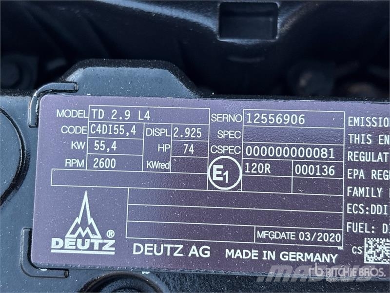Deutz TD2.9L4 Engine Kargo motori