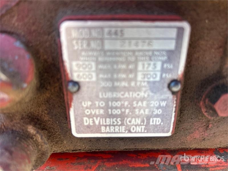  DeVilbiss 445-4 Mobile Air Compressor 콤푸레샤
