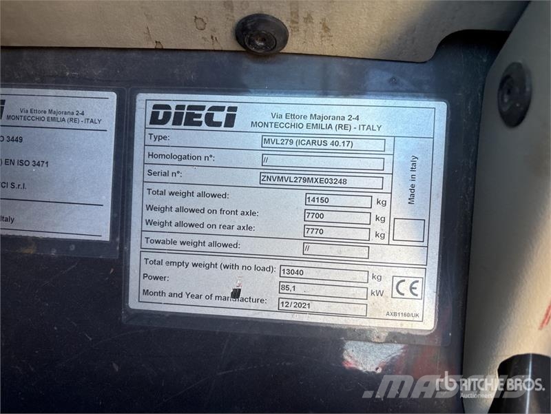 Dieci ICARUS 40.17 Telehandler Телескопични товарачи