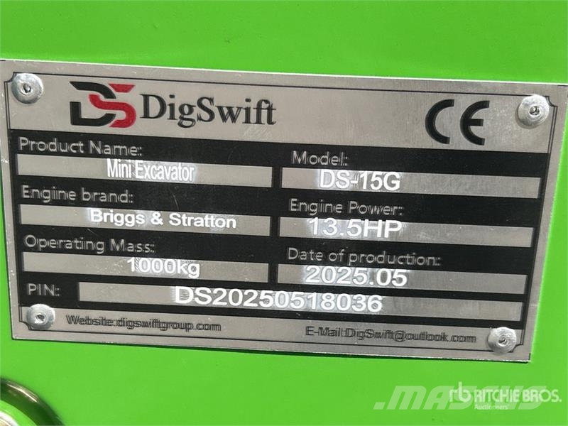 Dig Swift DS-15 Mini Excavator (Unused) Miniescavadeiras < 7t (Mini escavadeiras)