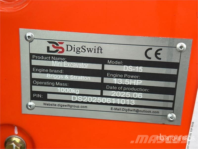  Dig Swift DS-15 Mini Excavator (Unused) Minigravemaskiner