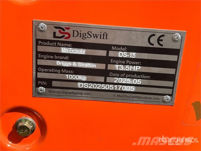 Dig Swift DS-15 Mini Excavator (Unused) Miniescavadeiras < 7t (Mini escavadeiras)